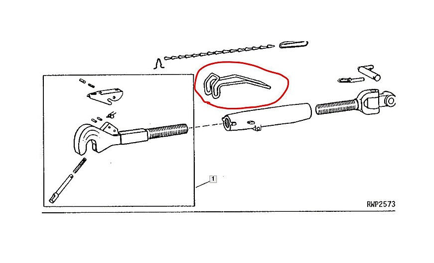 Lien de réglage de 3 ème point attelage John Deere Série 20 30 40