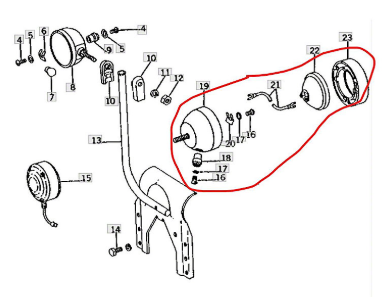 Phare d aile avant de route John Deere