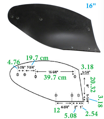 Soc, versoire, couteau frontale de charrue John Deere Case International IH