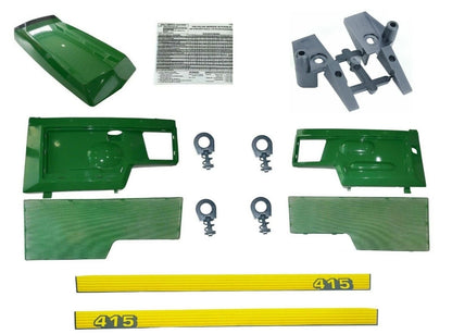 Capot avant panneaux latéraux décalcomanie et grille John Deere 415