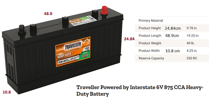 Batterie plate 6 V ou 12 V IH JOHN DEERE
