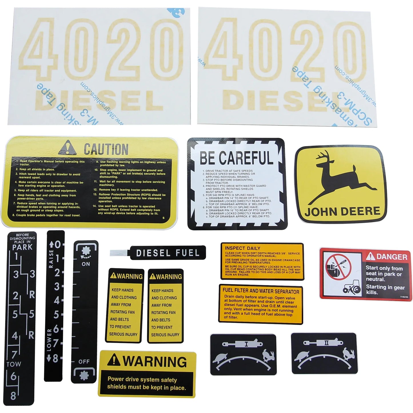 Kit autocollant John Deere 4020