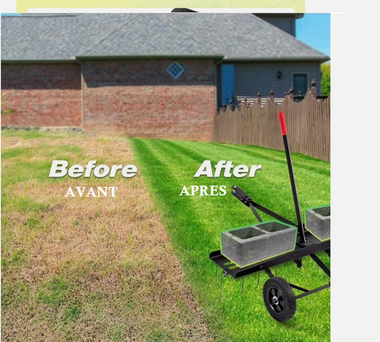 Scarificateur de pelouse tracté pour tondeuse