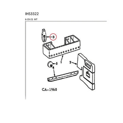 Support Porte masse 10 trous IH International Farmall