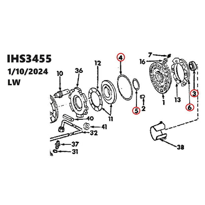Kit joint de frein International IH Farmall série 06 26 56