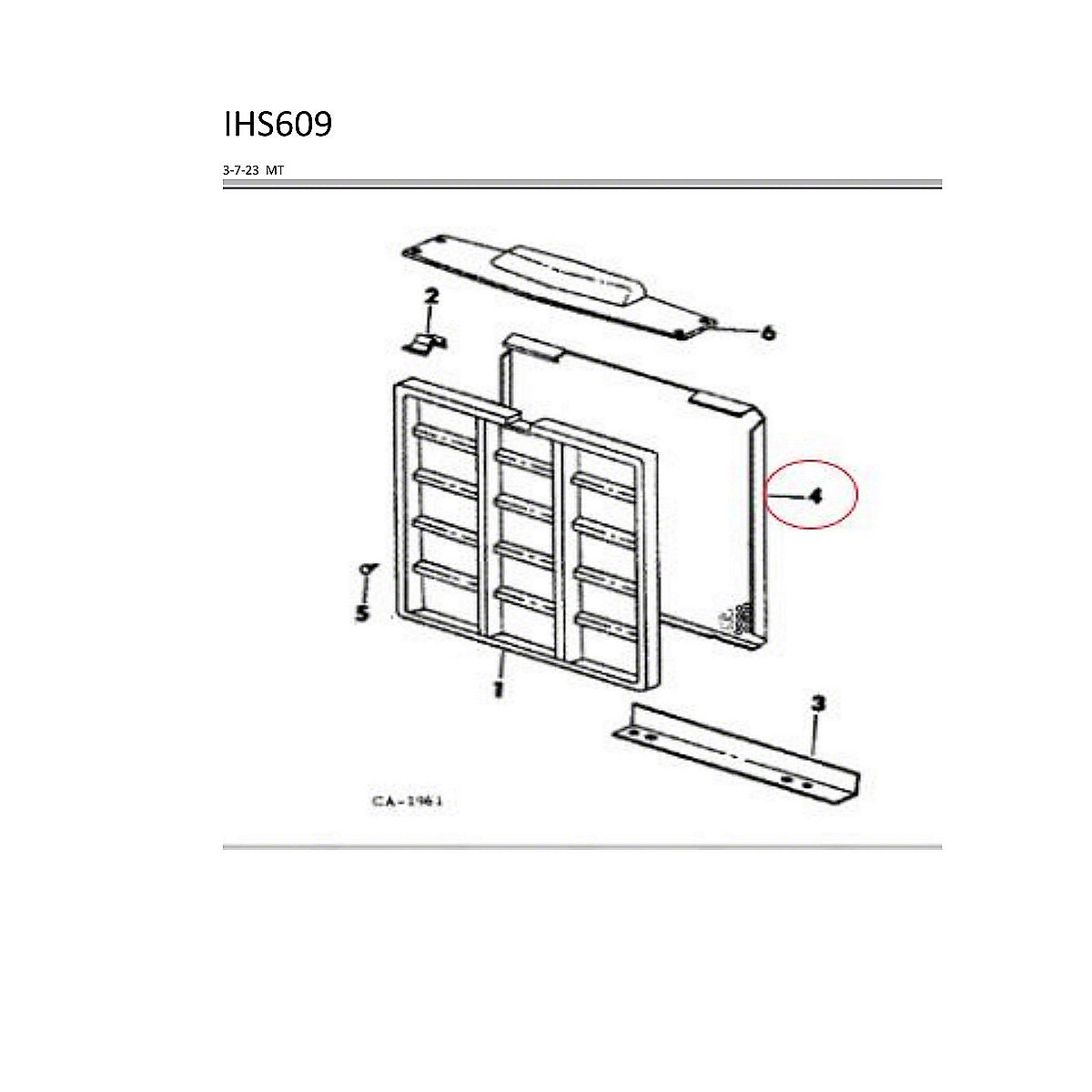 Grille de calandre IH International 766 786 886 966 986 1066 1086 1466 1468 1486 1566 1568 1586
