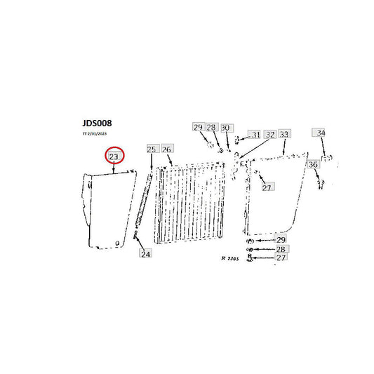 Tôle latérale Gauche John Deere 4020 première génération