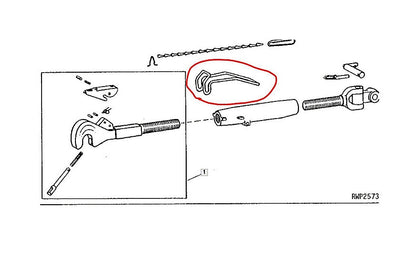 Lien de réglage de 3 ème point attelage John Deere Série 20 30 40