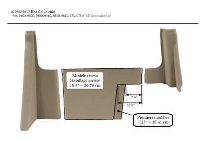 Bas de cabine Moissonneuse John Deere Série 9400 9500 9600 9410 9510 9610 CTS CTS II (Copie)