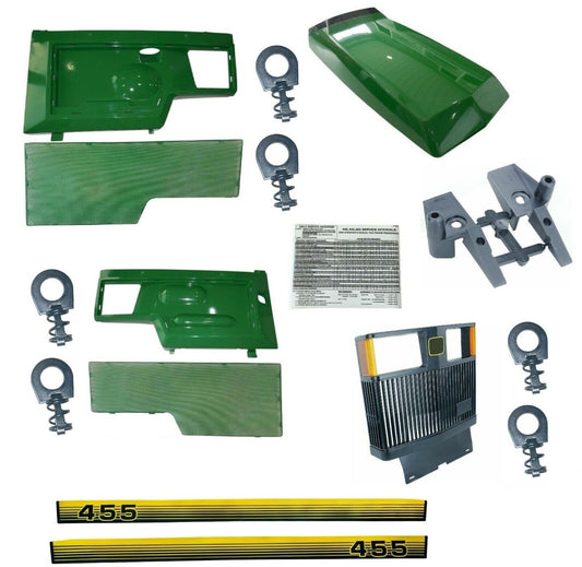 Capot calandre avant et panneaux latéraux avec grille John Deere 455